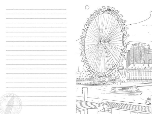 London: A Color-Your-Own Travel Journal