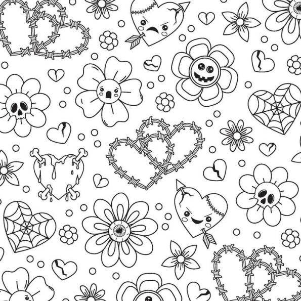 The Creepy Cute Love Coloring Book: 30 Sickly Sweet Coloring Pages That You'll Love to Color!