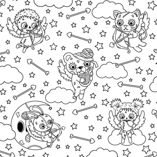 The Creepy Cute Love Coloring Book: 30 Sickly Sweet Coloring Pages That You'll Love to Color!