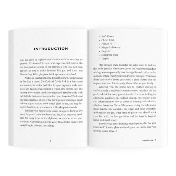 Gin Cocktail Cards A-Z: The Ultimate Drink Recipe Dictionary Deck