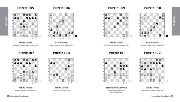Intermediate Chess Puzzles: 500 Practice Exercises to Take Your Game to the Next Level