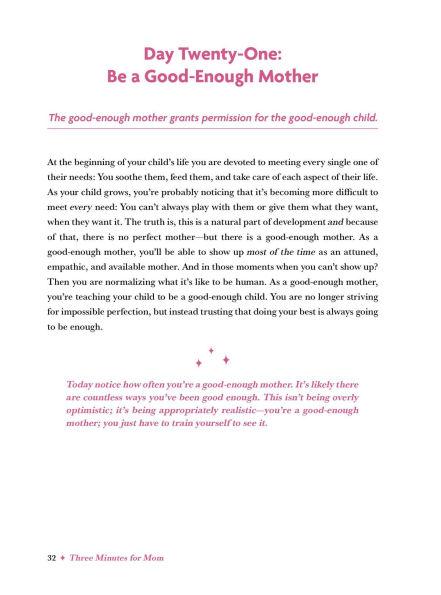 Three Minutes for Mom: 365 Days of Empowerment, Encouragement, and Growth a More Connected Motherhood