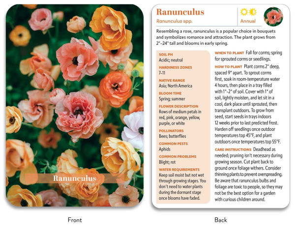 The Flower Garden Deck: 50 Flower Care Cards to Help You Plan, Plant, and Grow the Perfect Garden!