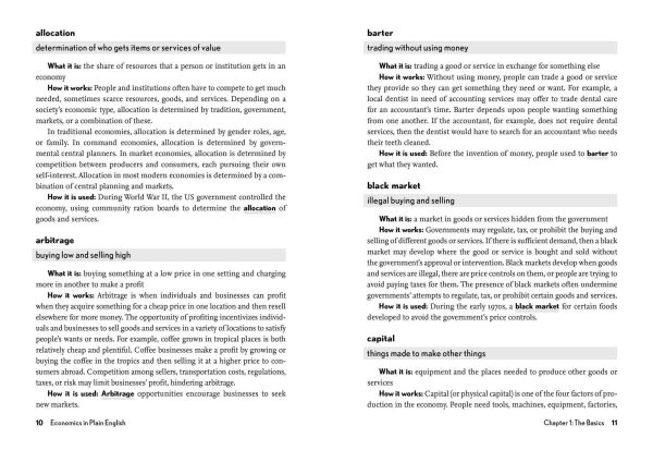 Economics Plain English: Definitions. Examples. Uses.