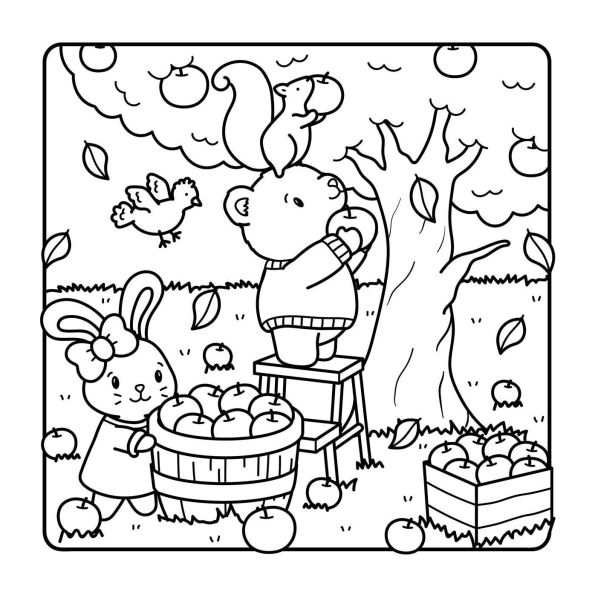 The Comfy Fall Coloring Book
