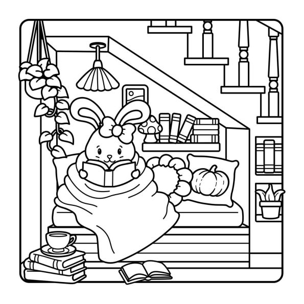 The Comfy Fall Coloring Book