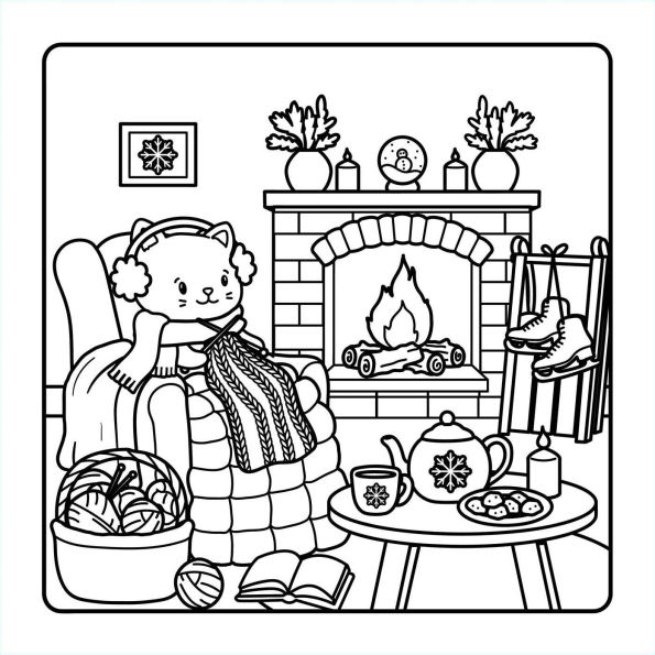 The Snuggly Winter Coloring Book