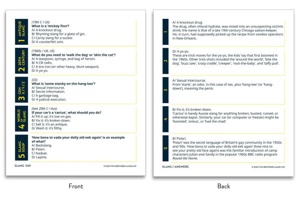 League of the Lexicon: Slang Edition: 500 Questions on the Vulgar Tongue