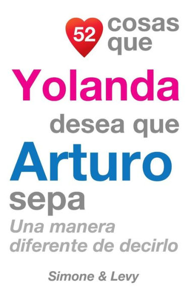 52 Cosas Que Yolanda Desea Que Arturo Sepa: Una Manera Diferente de Decirlo