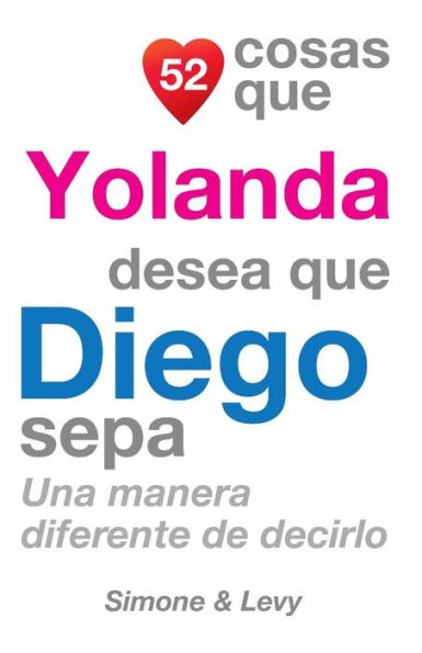 52 Cosas Que Yolanda Desea Que Diego Sepa: Una Manera Diferente de Decirlo