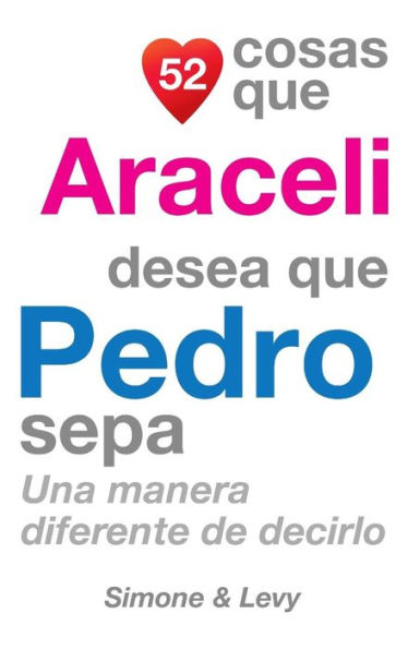 52 Cosas Que Araceli Desea Que Pedro Sepa: Una Manera Diferente de Decirlo