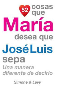 Title: 52 Cosas Que María Desea Que José Luis Sepa: Una Manera Diferente de Decirlo, Author: Simone