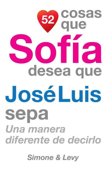 52 Cosas Que Sofía Desea Que José Luis Sepa: Una Manera Diferente de Decirlo