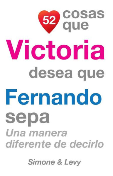 52 Cosas Que Victoria Desea Que Fernando Sepa: Una Manera Diferente de Decirlo