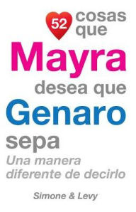 Title: 52 Cosas Que Mayra Desea Que Genaro Sepa: Una Manera Diferente de Decirlo, Author: Simone