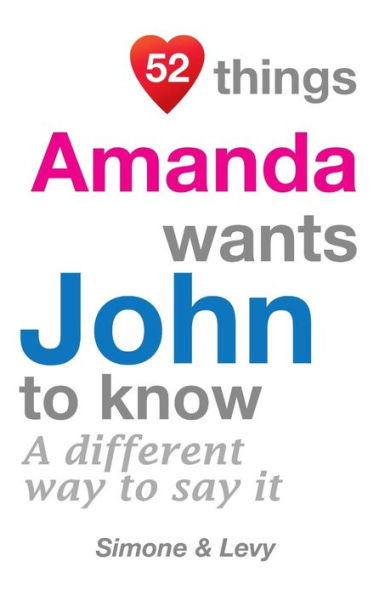 52 Things Amanda Wants John To Know: A Different Way To Say It