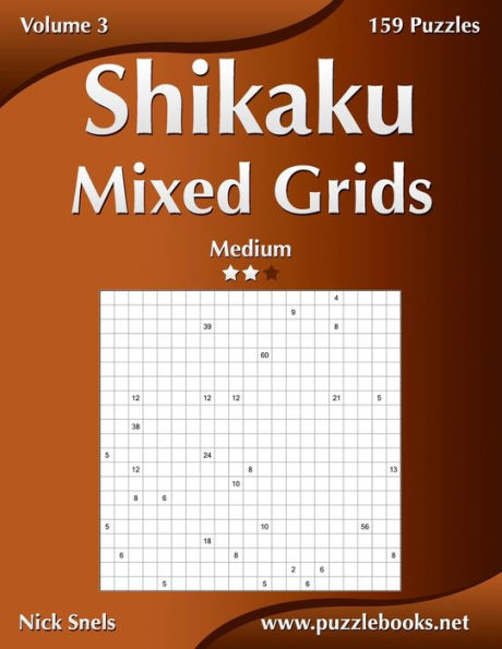 Shikaku Mixed Grids - Medium - Volume 3 - 159 Logic Puzzles