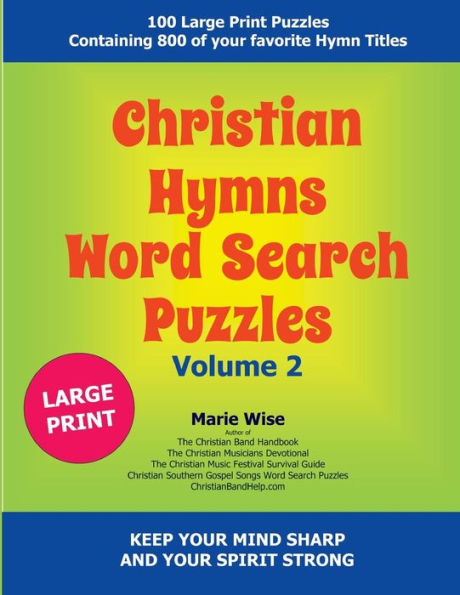 Christian Hymns Word Search Puzzles Volume 2