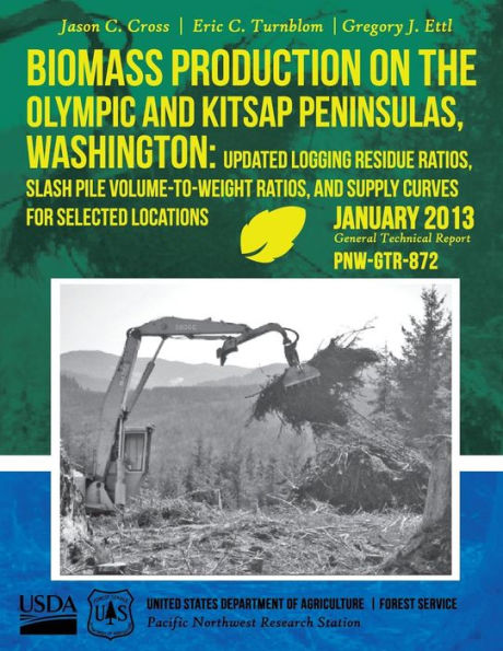 Biomass Production on the Olympic and Kitsap Peninsulas, Washington: Updated Logging Residue Ratios, Slash Pile Volume-to-Weight Ratios, and Supply Curves for Selected Locations