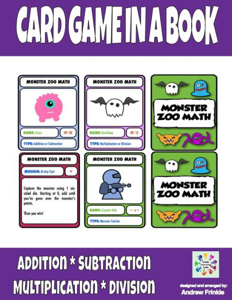 Card Game in a Book - Monster Zoo Math