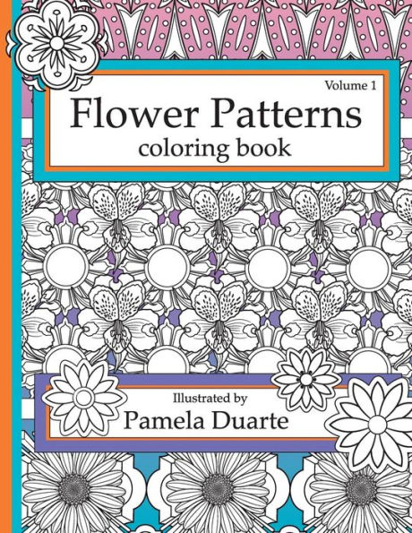 Flower Patterns Coloring Book, Volume1