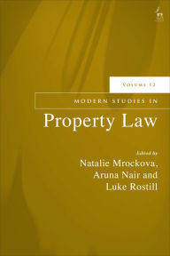 Title: Modern Studies in Property Law, Volume 12, Author: Natalie Mrockova