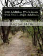 200 Addition Worksheets with Two 1-Digit Addends: Math Practice Workbook