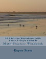 30 Addition Worksheets with Three 5-Digit Addends: Math Practice Workbook