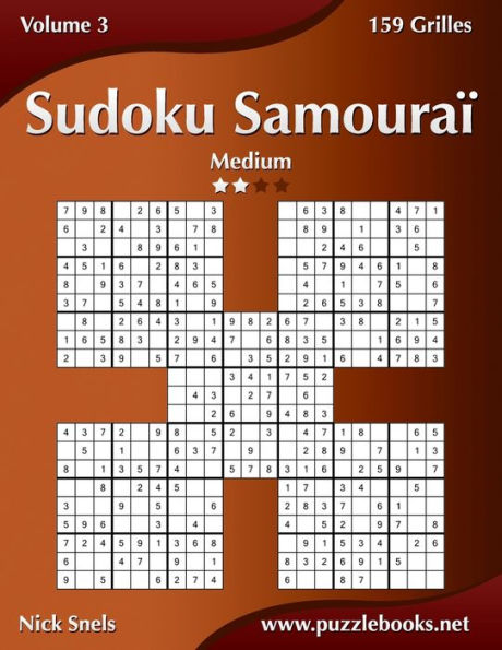 Sudoku Samouraï - Medium - Volume 3 - 159 Grilles