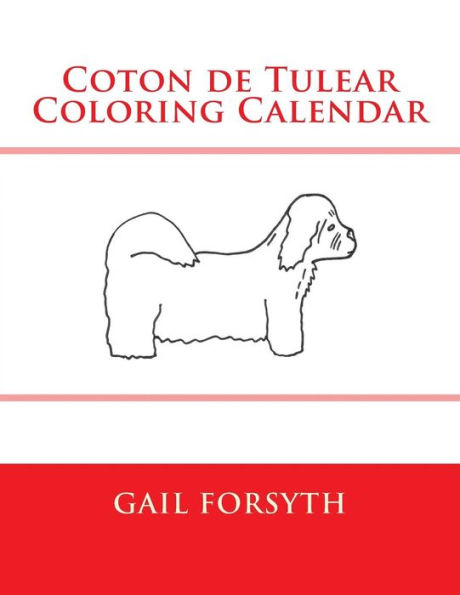 Coton de Tulear Coloring Calendar