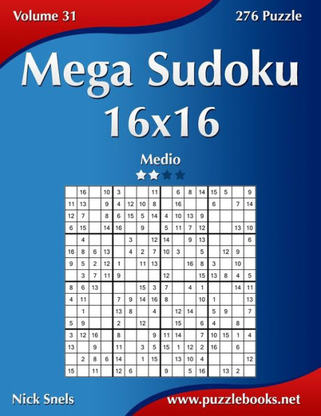 Mega Sudoku 16x16 - Medio - Volume 31 - 276 Puzzle