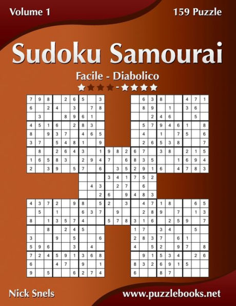 Sudoku Samurai - Da Facile a Diabolico - Volume 1 - 159 Puzzle