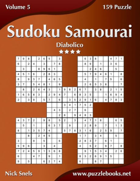 Sudoku Samurai - Diabolico - Volume 5 - 159 Puzzle