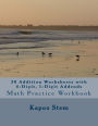 30 Addition Worksheets with 4-Digit, 1-Digit Addends: Math Practice Workbook