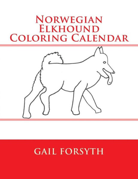 Norwegian Elkhound Coloring Calendar
