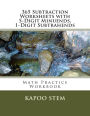 365 Subtraction Worksheets with 5-Digit Minuends, 1-Digit Subtrahends: Math Practice Workbook