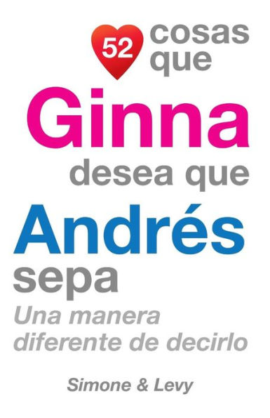 52 Cosas Que Ginna Desea Que Andrï¿½s Sepa: Una Manera Diferente de Decirlo