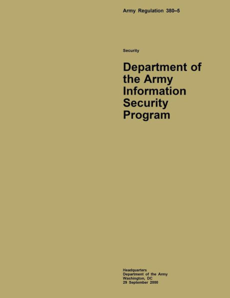 Department of the Army Information Security Program