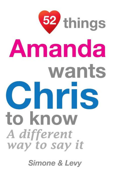 52 Things Amanda Wants Chris To Know: A Different Way To Say It