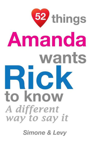 52 Things Amanda Wants Rick To Know: A Different Way To Say It