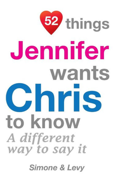 52 Things Jennifer Wants Chris To Know: A Different Way To Say It