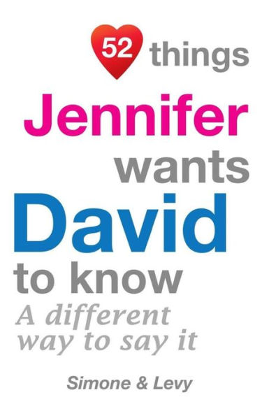 52 Things Jennifer Wants David To Know: A Different Way To Say It