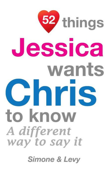 52 Things Jessica Wants Chris To Know: A Different Way To Say It