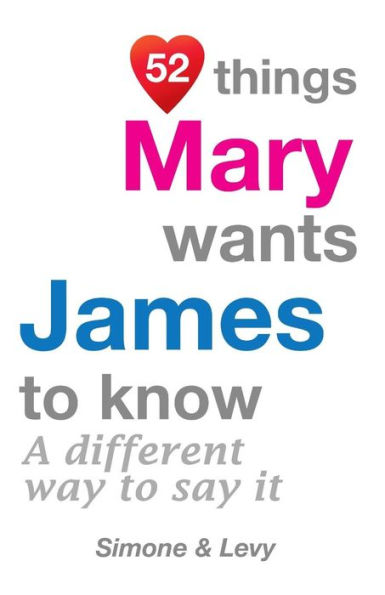 52 Things Mary Wants James To Know: A Different Way To Say It