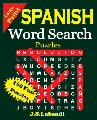 Large Print Spanish Word Search Puzzleslarge Print - 