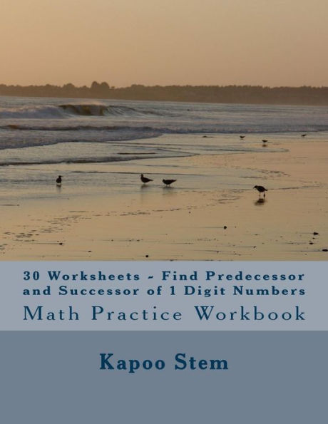 30 Worksheets - Find Predecessor and Successor of 1 Digit Numbers: Math Practice Workbook