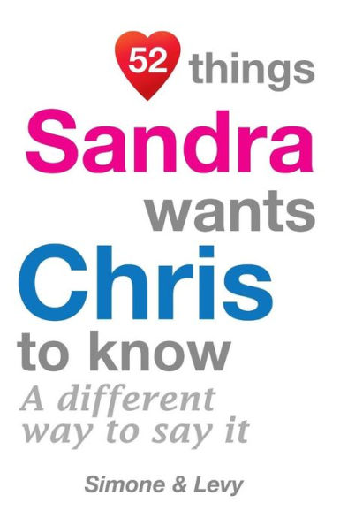52 Things Sandra Wants Chris To Know: A Different Way To Say It