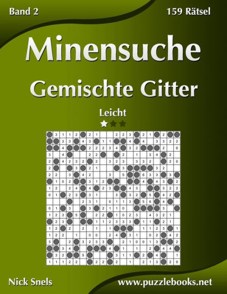 Minensuche Gemischte Gitter - Leicht - Band 2 - 159 Rätsel