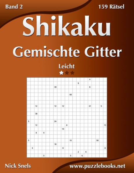 Shikaku Gemischte Gitter - Leicht - Band 2 - 159 Rätsel