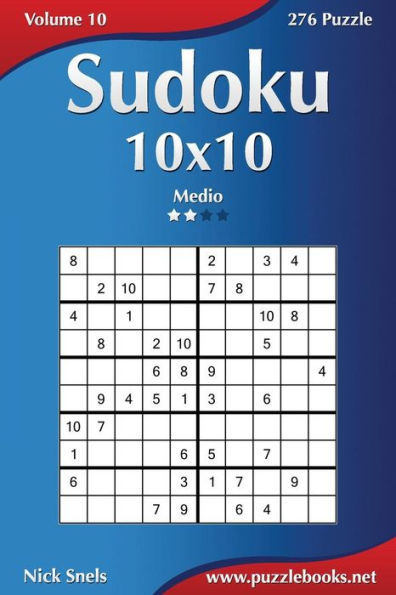 Sudoku 10x10 - Medio - Volume 10 - 276 Puzzle